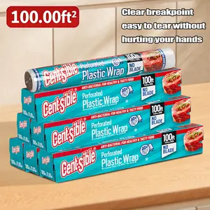 100ft anti-bacterial perforated plastic wrap High-temperature resistant food-grade