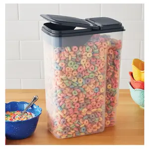 Airtight Grain Dispenser Airtight Food Storage Container for Kitchen Cereal & Grains, 32-Cup Capacity, 9.75in x 5.38in x 13.5in Dimensions, Lidded Kitchen Utensil Accessory