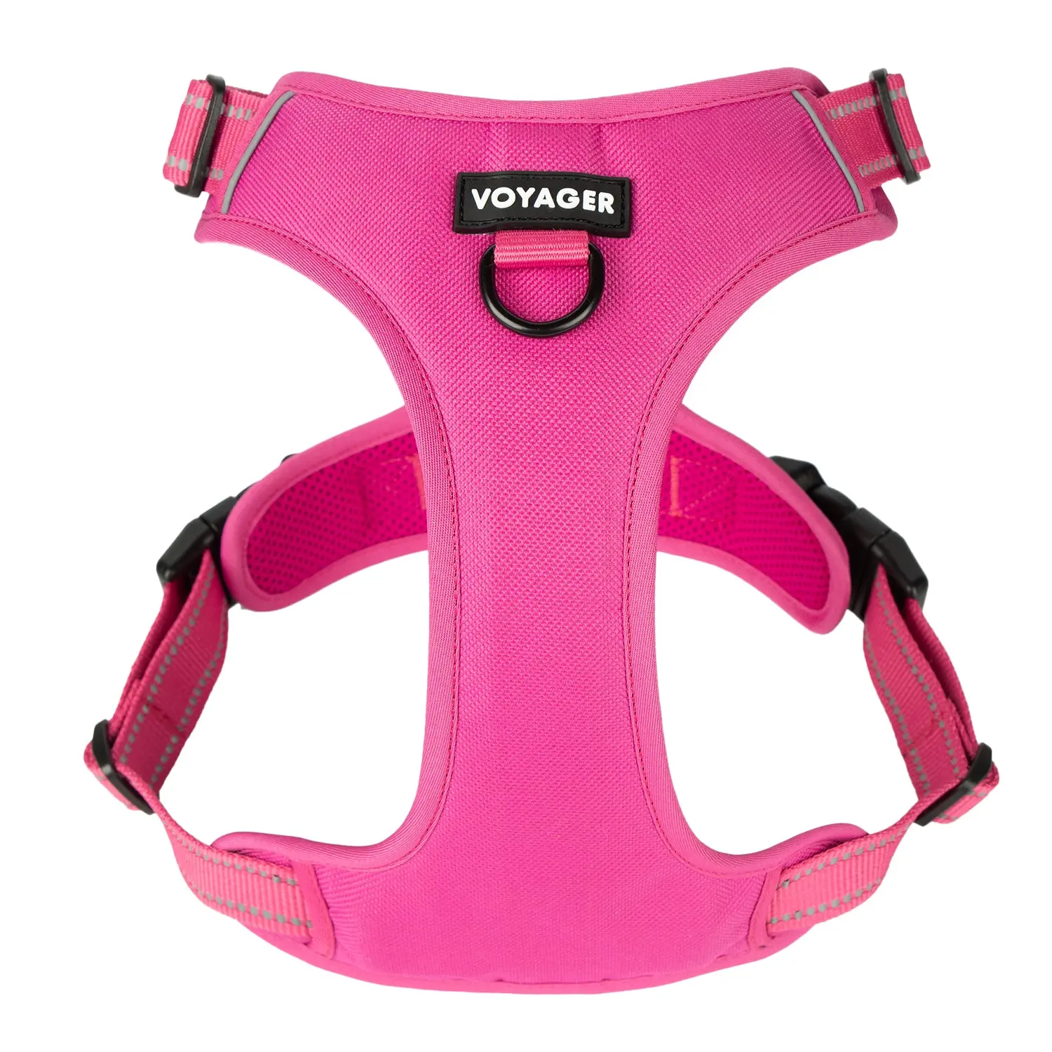 Voyager No Pull Dog Harness Dual Leash Attachment - Front & Back D-Ring, Adjustable Padded Vest with 3M Reflective Technology for Medium Large Dogs - Oxford Fabric, Heavy Duty, Handle by Best Pet Supplies