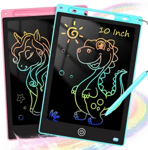 EFFUN 10 Inch LCD Writing Tablet for Kids Valentine's Day Gifts Preschool Drawing Board Toddler Travel Essential Toy Reusable Electronic Handwriting Tablet Halloween Learning Tool Colorful