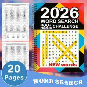 2026 New Edition Large Font Puzzle Book, Word Search Challenge for Adults, 20 Pages Relaxing Book, Vocabulary Expansion & Peaceful Activities, Memory & Cognitive Skills