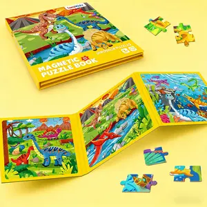 [Mother's Day]Dinosaur Magnetic Puzzles for Kids Ages 3-8 - 60 PiecesSudoku Toddler Puzzles Ages 2-4 - Travel Games for KidsAges 3-5 - Dinosaur Toddler Travel Toys -Car Airplane Road Trip Games educational and learning magnets gifts