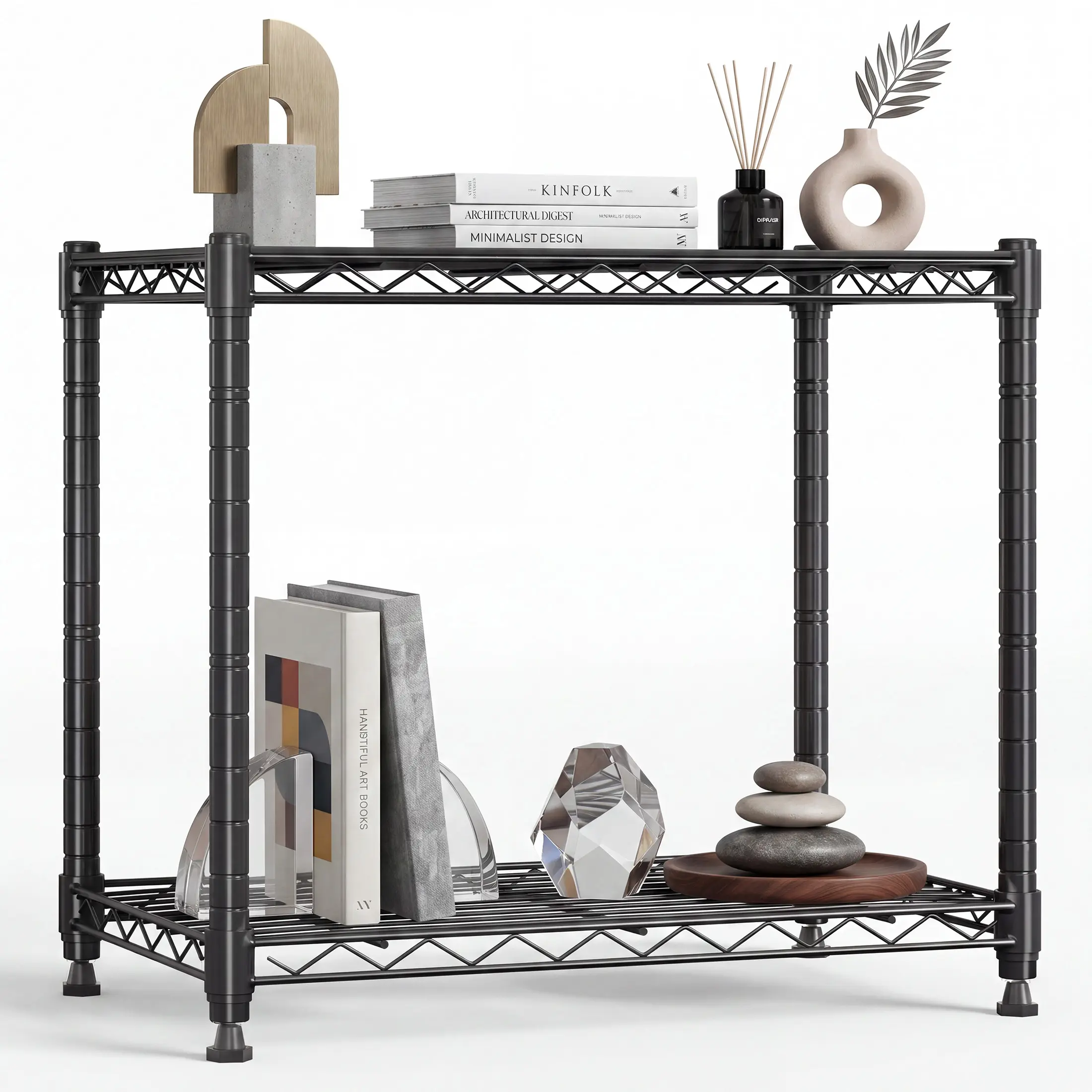 Storage Shelf Unit, Metal Wire Shelving Rack ,Adjustable Layer Height,for Kitchen Garage Living Room