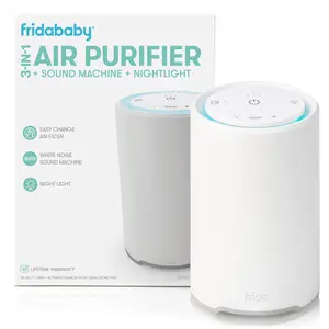 Frida Baby 3-in-1 Baby Sound Machine for Sleeping, Nightlight + Air Purifier for Bedroom with 3 Fan Speeds, Easy-Change Filter, Auto-Off Timer