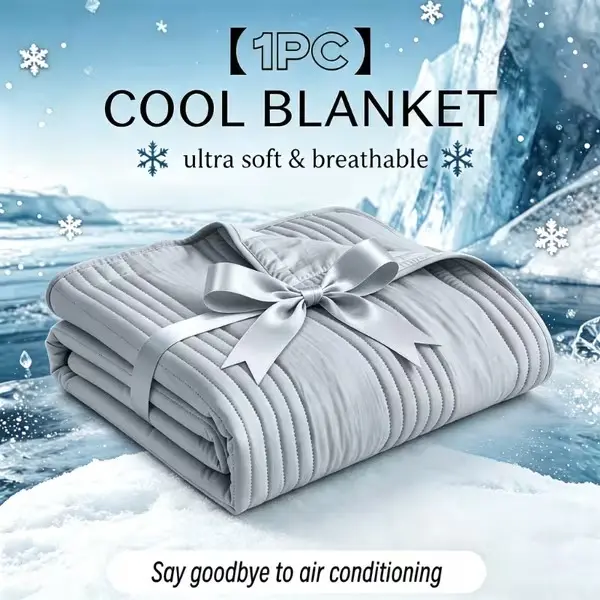 Cooling Blanket & Lightweight Quilt Set with Black Trim, Ultra-Soft Thin Bedding for Bed, Couch or Sofa, All-Season Home Essential with Free Mystery Gift