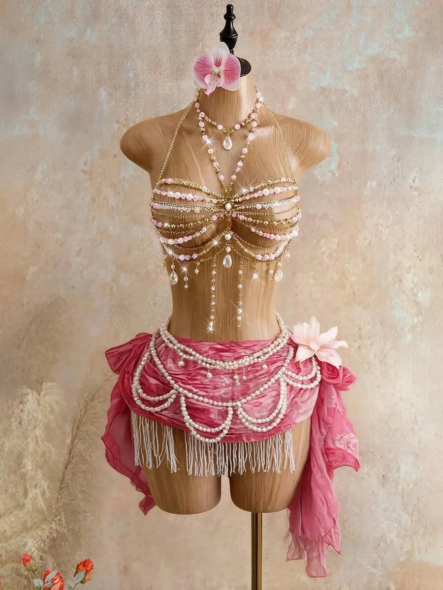 Womens Crystal Beaded Camisole Top | Hollow Out Spaghetti Strap Crop Top | Sexy Summer Rave Beach Festival Outfit