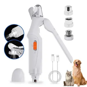 2-in-1 pet nail clipper and grinder, dog nail clipper trimmer, ultra quiet electric nail set, rechargeable, Paw Trimmer, suitable for trimming toes and claws of dogs and cats of all sizes