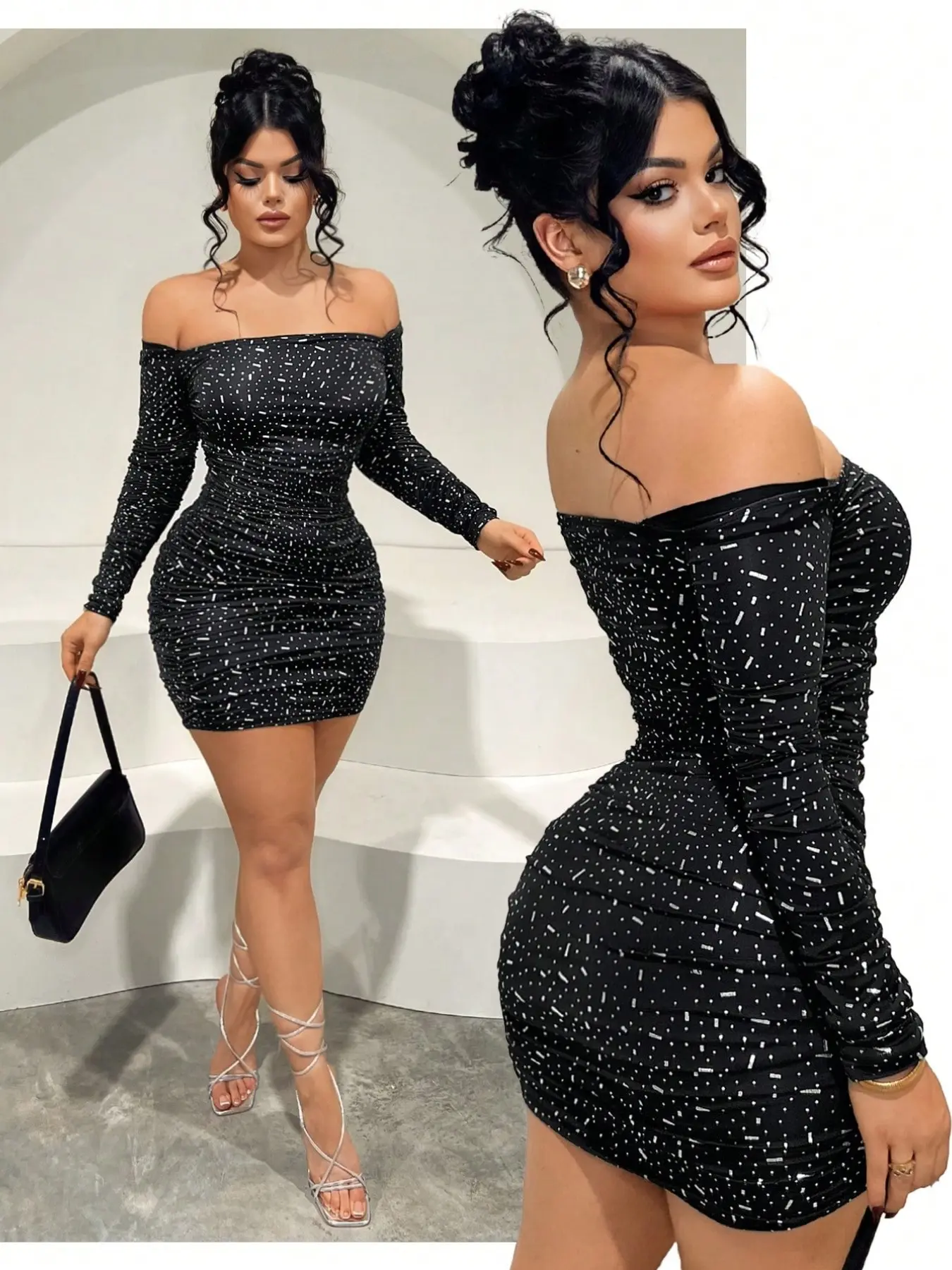 rhinestone tshirt dress - TikTok Shop
