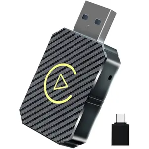 Car Accessories -Wireless CarPlay Android Auto Adapter - Convert Wired to Wireless in Seconds, Compact Design with USB Extension Cable, Stable Connection & Near-Zero Latency for 2020+ Vehicles [Compatibility List]