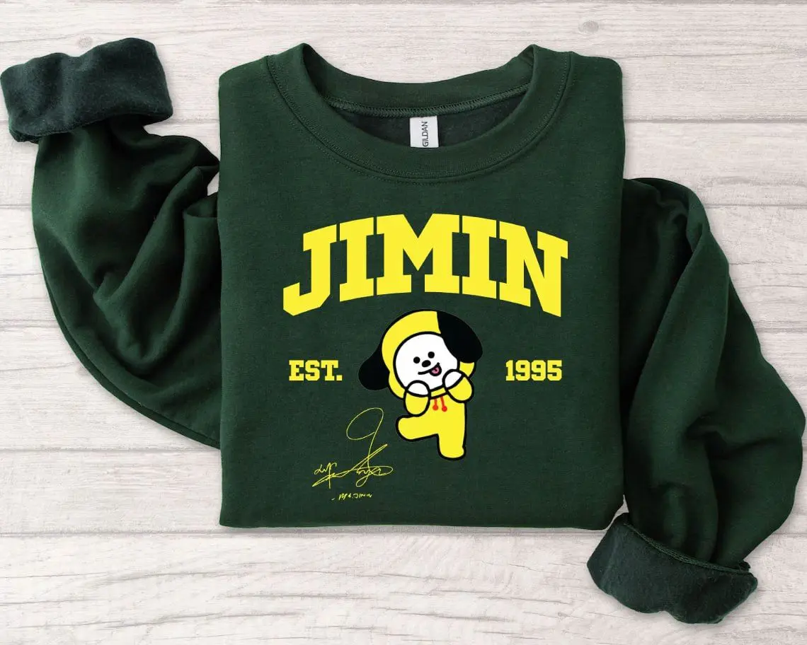 Jimin Est.1995 Sweatshirt, BT21 Chibi Cute Sweater, Gift for fan, KPOP tour 2026