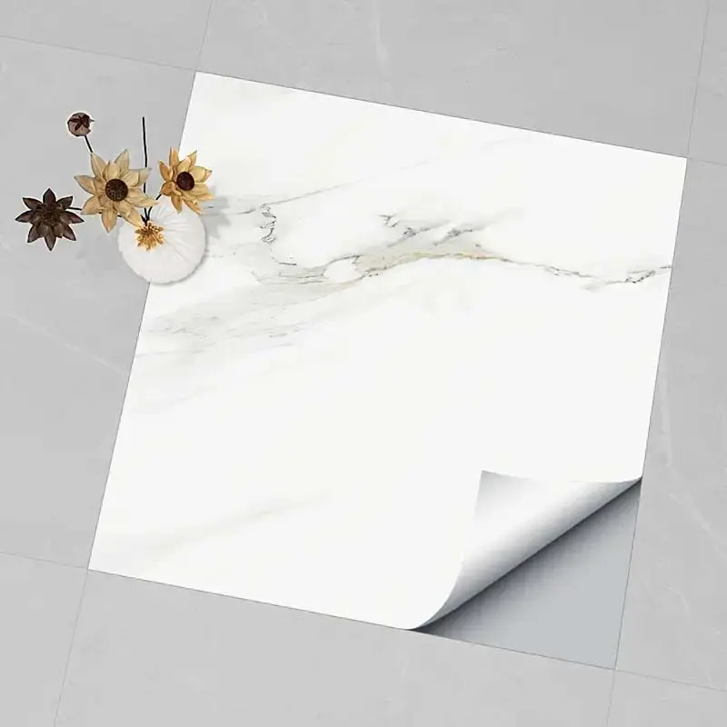 Marble Pattern Self Adhesive Floor Sticker, Tile Sticker, 1 Box Waterproof Floor Sticker, Decorative Sticker for Home Kitchen & Bathroom, Kitchen Bathroom Decoration, Ornaments