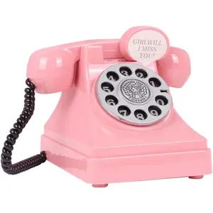 Cute Retro Rotary Phone Decor, Piggy Bank for Boys Girls - Aesthetic Vintage Desk Accessory - Secret Coin Bank for Bedroom - Unique Children's Day Gift Money  Pot Ornaments Saving Challenge Box