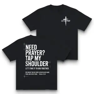 Need Prayer Hoodie - Tap My Shoulder Let’s Pray Christian Faith Sweatshirt, Bible Verse Matthew 18:20, Religious Inspirational Fall Winter Outfit Womenswear