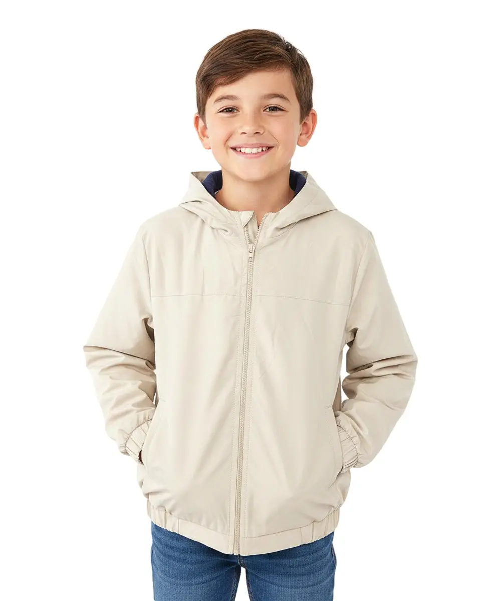 Boys Windbreaker Jacket Navy, White, Khaki BJ402