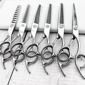 wingsbro Silver Hair Cutting Scissors, Hair Thinning Shears - Professional Barber Tools for Precision Haircutting