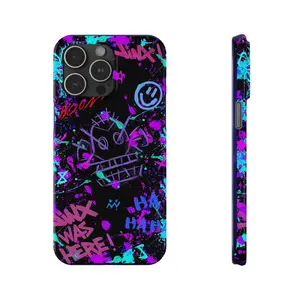 Arcane Jinx iPhone Case Jinx Graffiti Case Jinx Fan, Neon Colour phone cases, phone case trendy, Tough and slim Phone Case, Arcane Phone Case for iPhone 16 Pro 15 14 Pro Max 13 12 11 8 Xs SE, LOL Lover Cover