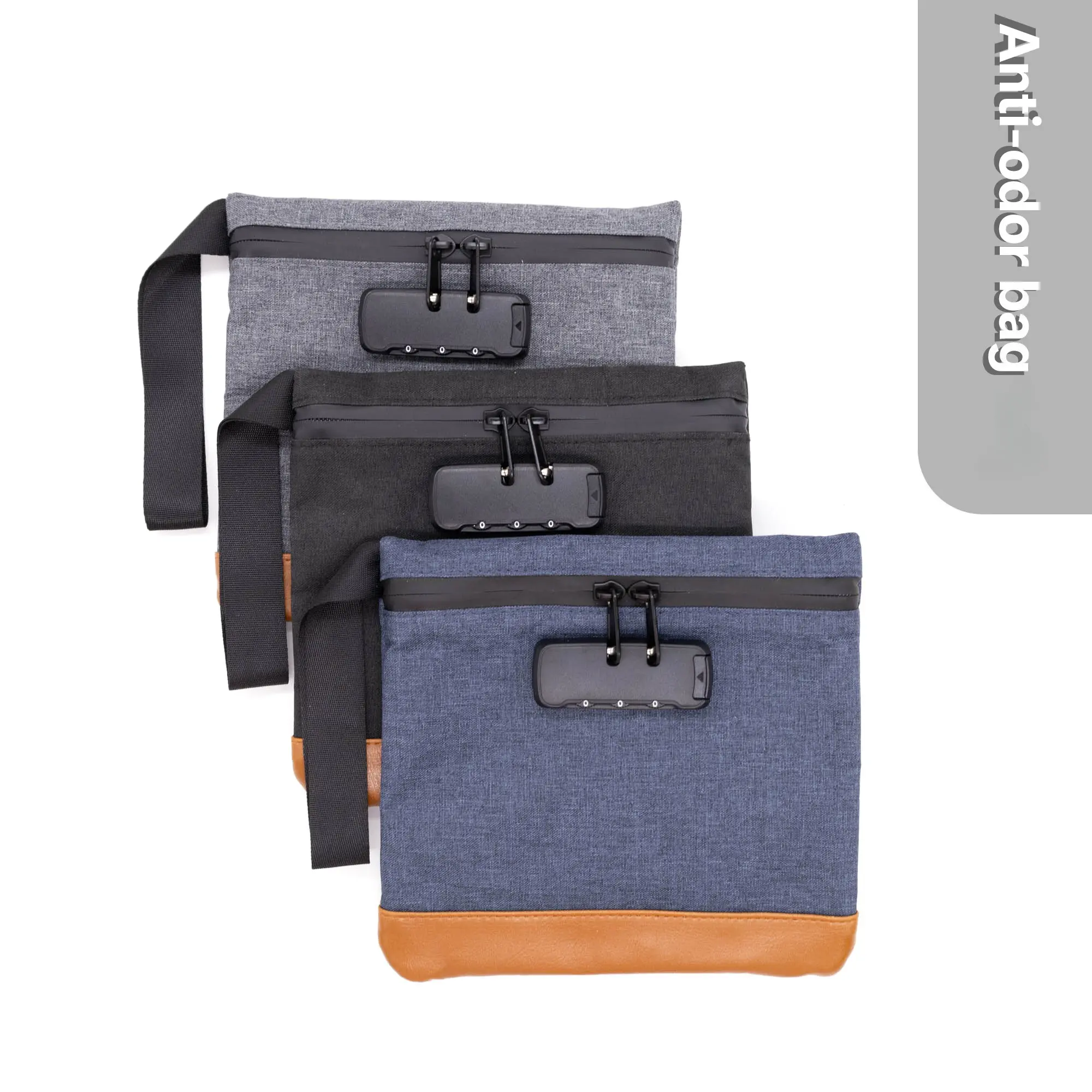 Lockable Compact Travel Accessory Organizer - Smell-Resistant Travel Pouch, Protective Portable Home Storage Bag for Jewelry, Tickets, Medicines (Airplane Use), Travel Pouches