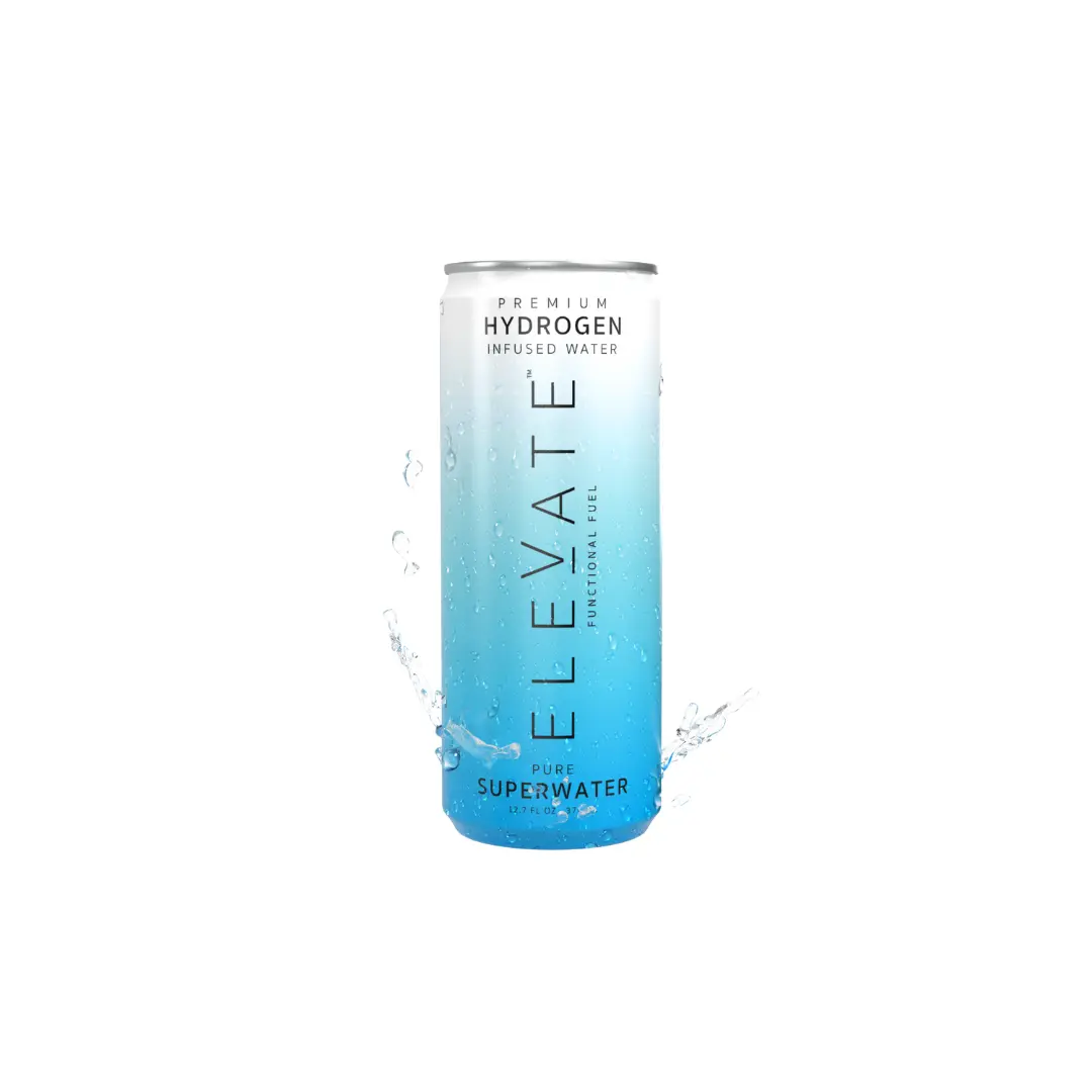 ELEVATE Hydrogen Water (12 pack) Highest Hydrogen Infused Water For Recovery, Energy, Hydration, Focus, and Endurance. 3-5 ppm Molecular Hydrogen Gas, -650 ORP (Oxidation Reduction Potential). WATER WITH BENEFITS!