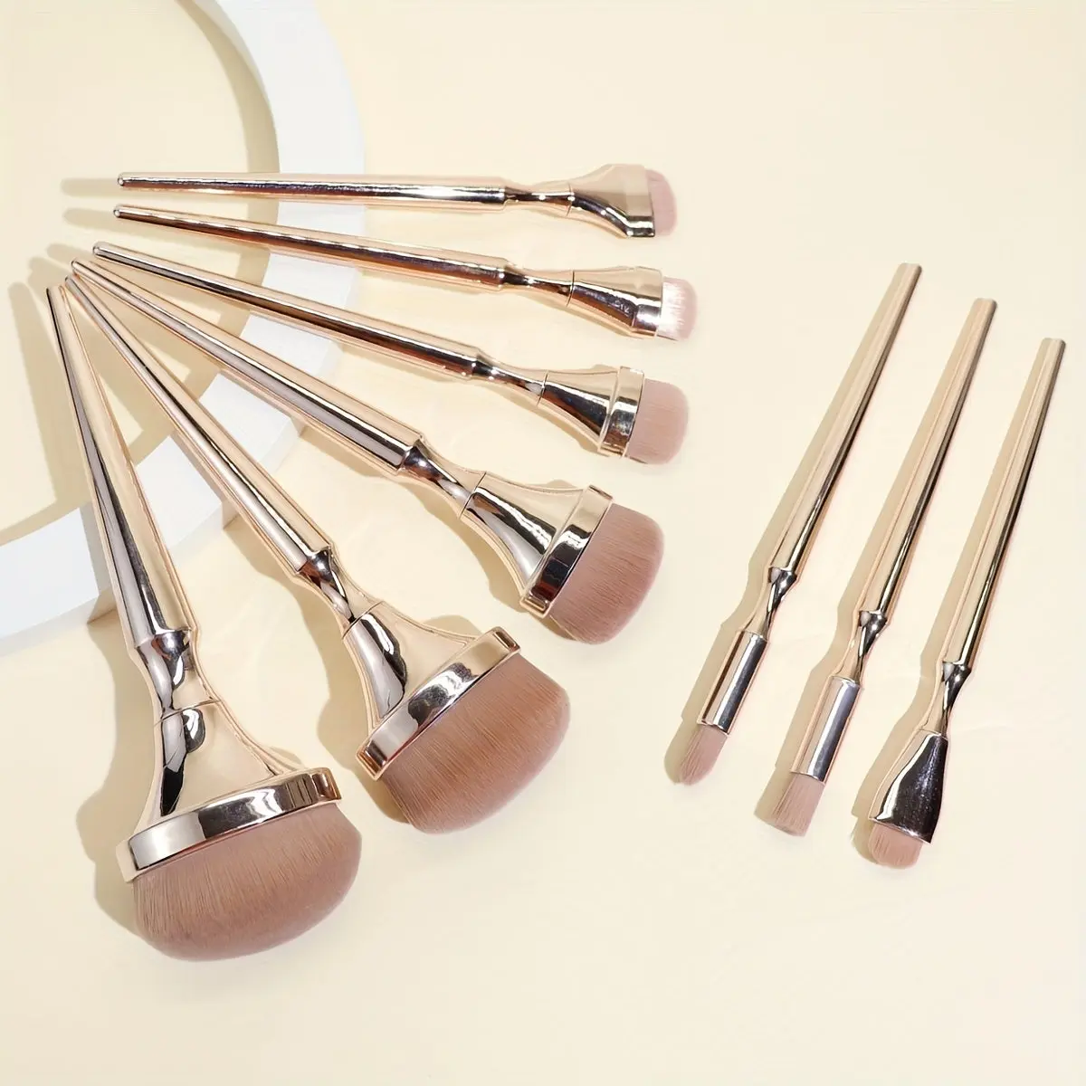 Luxurious Rose Golden Makeup Brush Collection