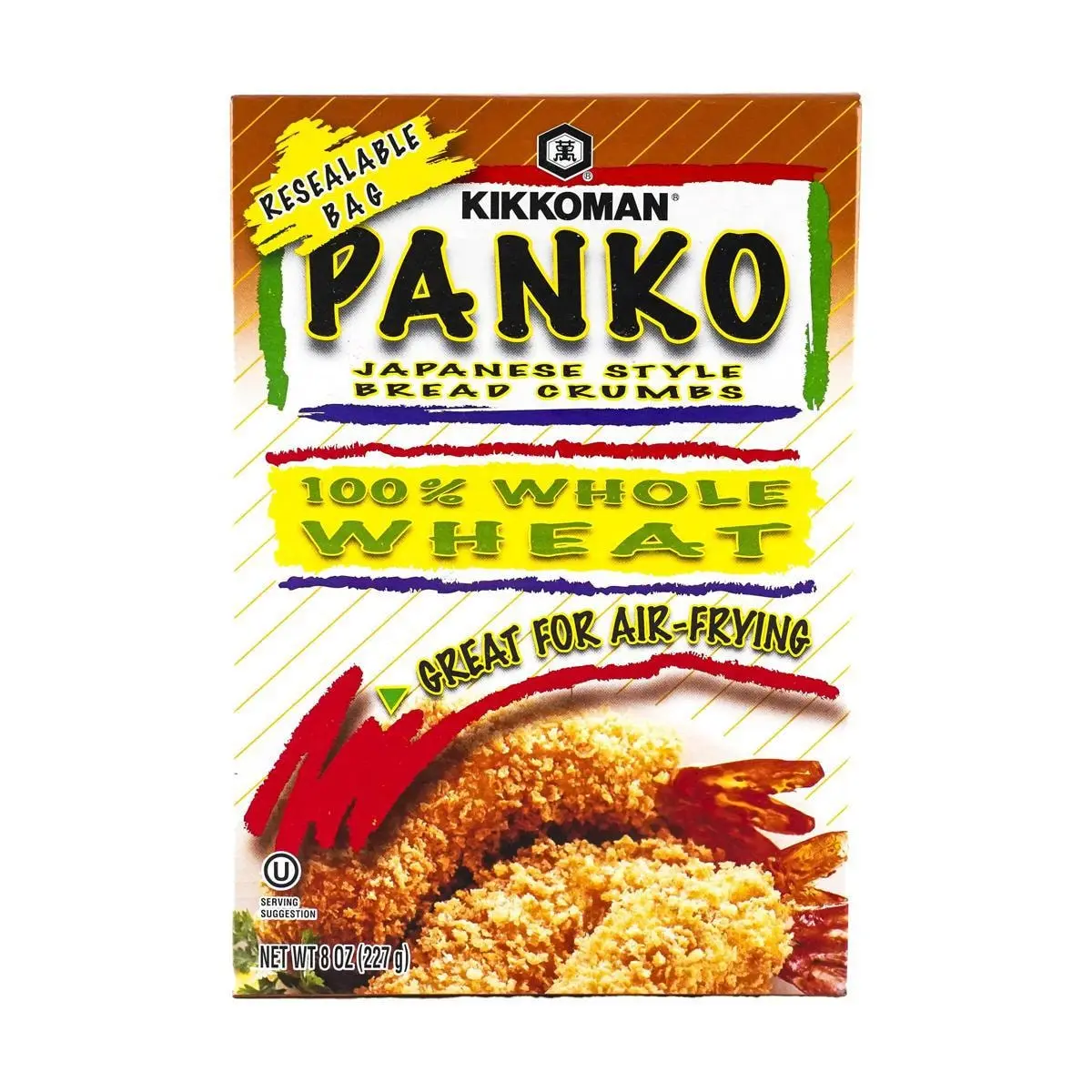 Kikkoman 100% Whole Wheat Panko Breadcrumbs 227g - Crispy Japanese Style for Frying & Baking
