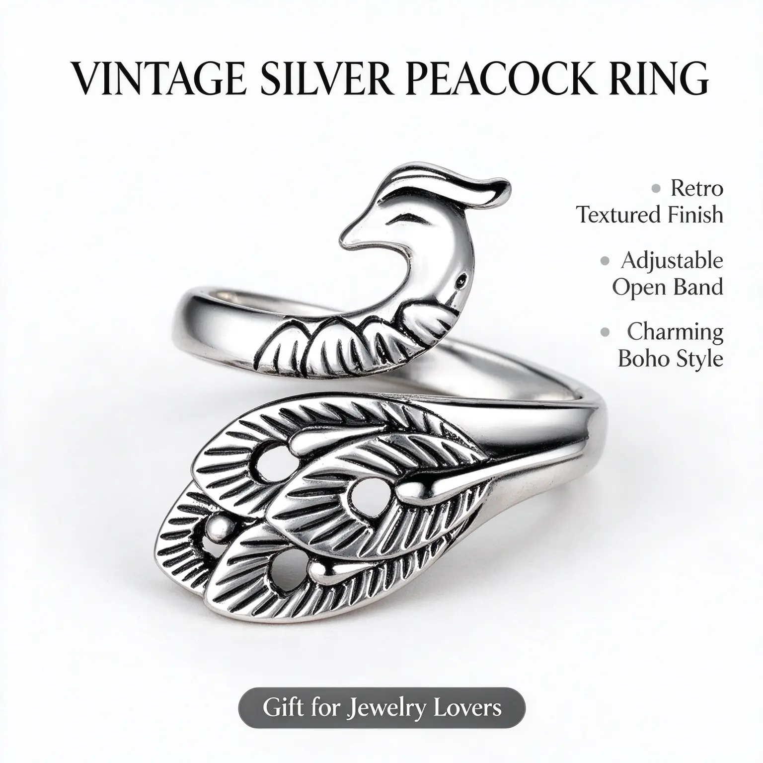 Women’s Handmade Crochet Knit Open Loop Ring, Yarn Thread Woven Statement Finger Ring, Trendy Unique Costume Jewelry for Daily Casual Styling
