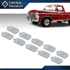 CROSSDESIGN 10Pc Cab Bed Side Belt Molding Trim Clip Fit For 73-79 Ford F100 F150 F250 Truck