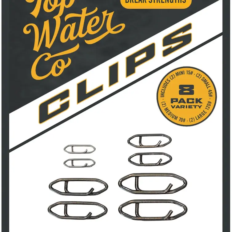 8-Pack Multi-Size Knotless Lure Connectors Speed Clips - Fishing Gear and Equipment, Outdoor Fishing Accessories, Variety Sizes for Anglers, Eliminate Re-Tying, Easily Alternate Lures, Saltwater & Freshwater Compatible