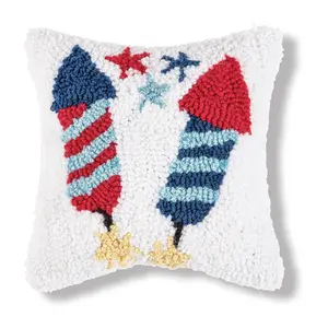 8" x 8" Firecracker Throw Pillow by Valerie