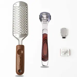 Pedicure Foot Spa Kit – Callus Shaver for Feet with Foot Exfoliator File & 10 Replacement Blades - Foot Rasp - Callus Remover - Foot File for Dead Skin - Heel Scraper for Cracked Heels