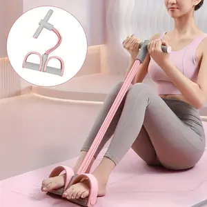 Anywhere 15minutes a day bye momo pooch Pedal PUller Tensioner Pink Gray Color Handle Two Pedal Structures for Resistance Training Home Gym Equipment - Beverage, Workout Equipment, Nata