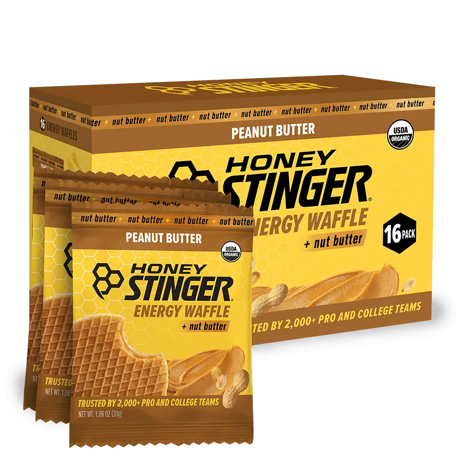 Peanut Butter Organic Energy Waffle Box of 16