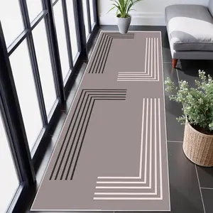 1pc Scandinavian Simple Living Room Hallway Rag Rug, Machine Washable Kitchen Runner Rag Rug, Easy Care Balcony Laundry Room Floor Mats, Bedroom Bedside Rag Rugs for Staircase Home Decor Rugs, Modern Abstract Rug, Modern Geometric Rug