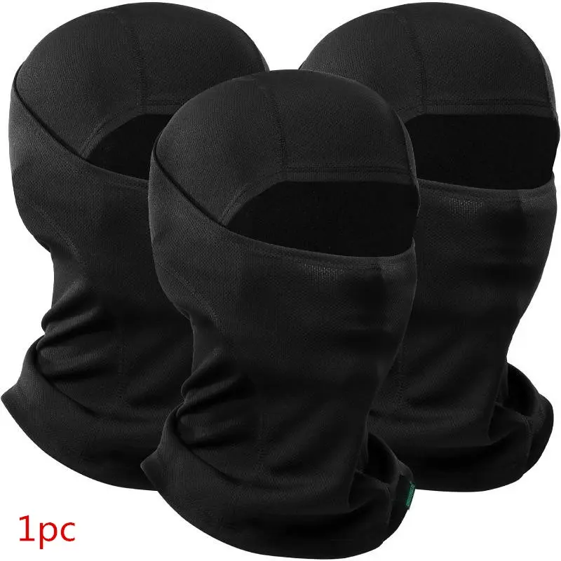 Summer Beanie Set, Breathable Full Face Mask, Full Balaclava, Protective Gear, Knitted Fabric, Hand Washable, Ideal for Outdoor Sports, Available in 1/2/3 Pieces