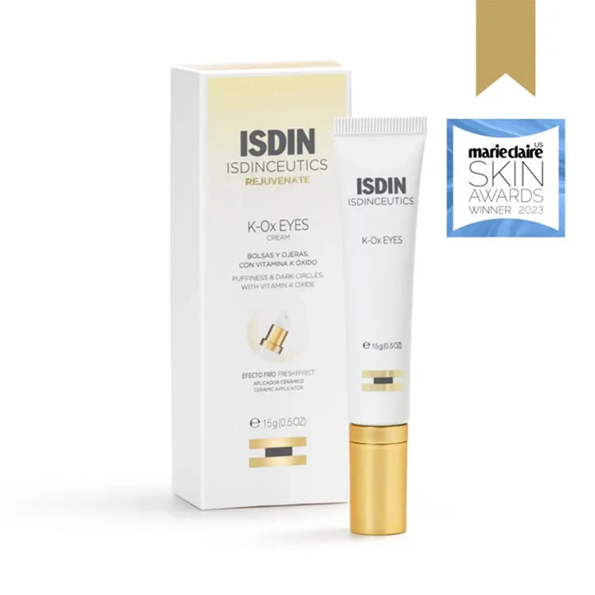 ISDIN Isdinceutics Rejuvenate K-Ox Under Eye Cream with Vitamin K Oxide, Hyaluronic Acid – Targets Dark Circles, Puffiness, Fine Lines, Brightening, Smooth Daily Skincare for Radiant Look, Moisturizing