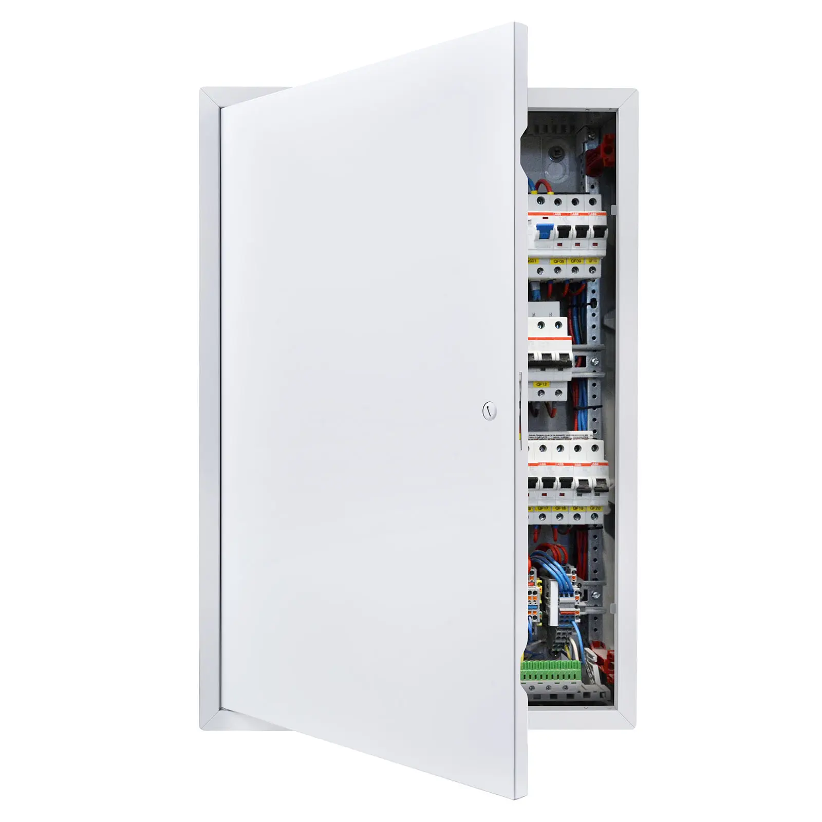 【SummerFinds】VEVOR Access Panel for Drywall, 25.3 x 17.2 in Galvanized Steel Access Door, Easy Install Hinged Service Panel with Screwdriver Latch, for Ceiling Plumbing Electrical, 16.4 x 24.4 in Cutout Size White
