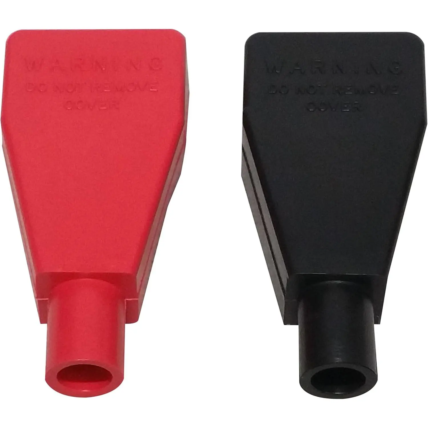 Flexible Rubber Battery Terminal Insulator Covers, 1x Red & 1x Black Top Post Style, Fits 4-1 AWG Cable, Protects Terminals from Weather, Weatherproof, Battery Covers, All Seasons