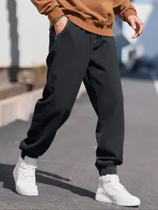 Men's Fashion Casual Slim-Fit Jogger Pants with Drawstring Waist, Comfortable Versatile All-Season Denim Trousers for Daily Commute and Gifts