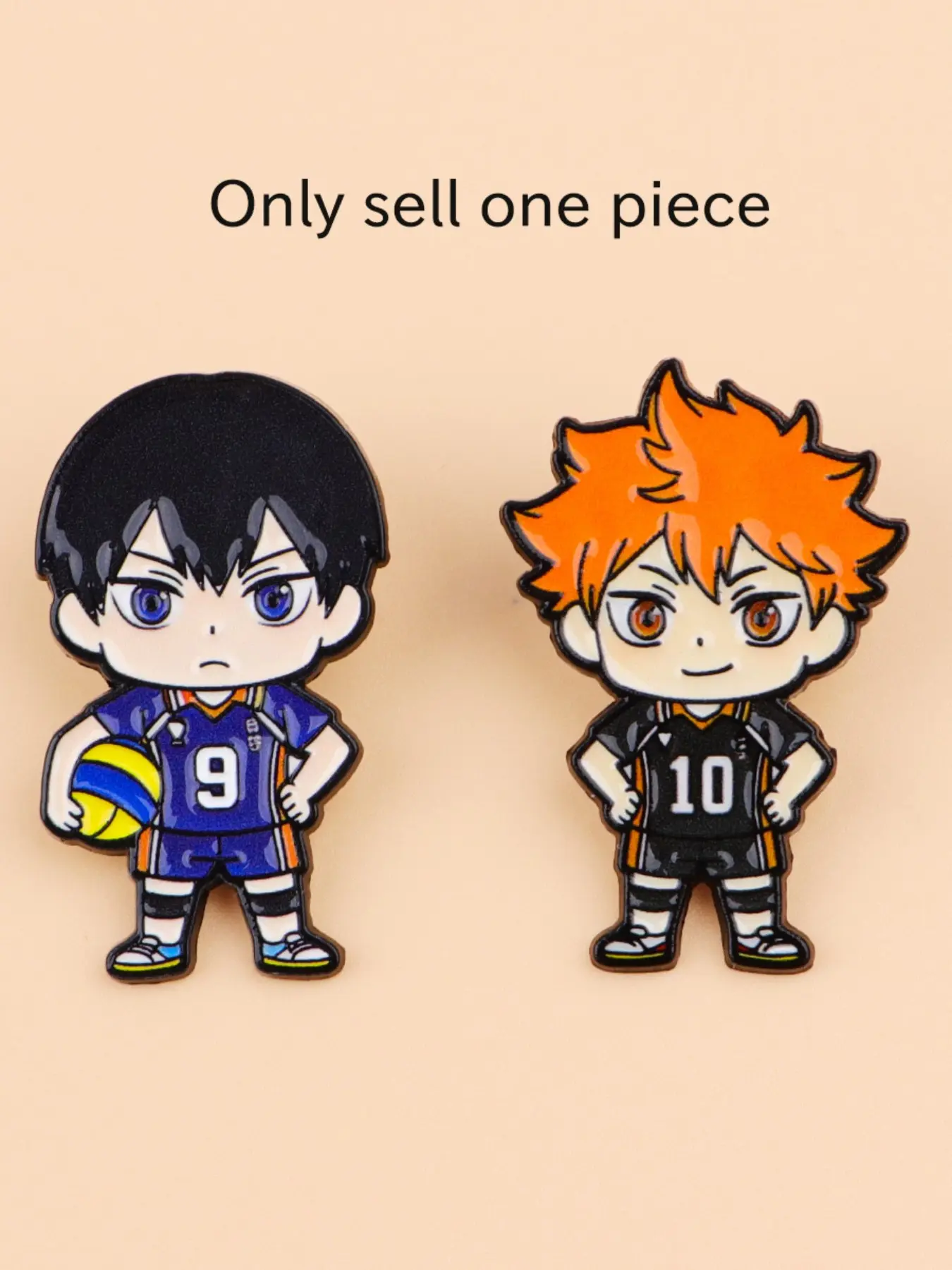 Volleyball Anime Cartoon Pin, Unique Design Enamel Pin, Zinc Alloy Badge, Shaped Badges, Fashionable Social Accessory for Backpacks, Sweaters, Coats