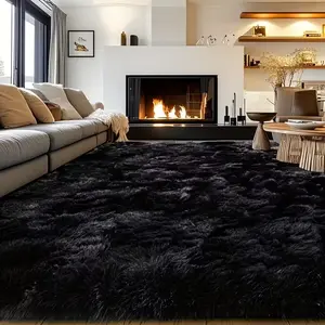 8x10 Feet Luxury Large Rug for Living Room, Fuzzy Plush Large Area Rug, Fluffy Modern Shag Non Slip Soft Furry Carpet for Bedroom Study Room Teens Dorm Home Decor Christmas Gift