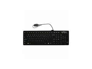 Seal Shield Seal Silk Pro SK104 Keyboard - Cable Connectivity - USB Interface - Windows 11 - PC - Mechanical Keyswitch - Black