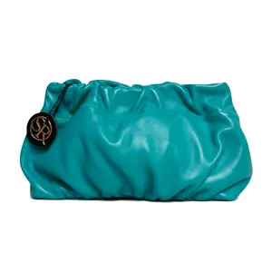 Babooshka Clutch - Teal Leather