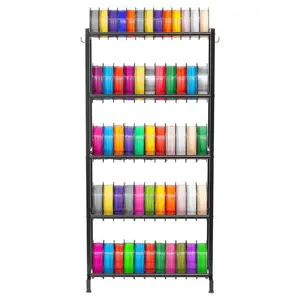Summervibes VEVOR 3D Printer Filament Storage Rack, 5 Tier Heavy Duty Storage Shelves for 3D Printing Filaments, Filament Spool Holders Racks for 3D Printing Studio, Home Studio, Office, Workshop (Shelf Only)