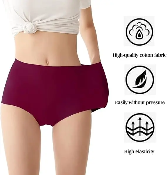 FallSweet No Show Underwear for Women High Waist Seamleass Briefs Panties