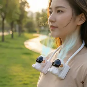 Portable Neck Fan,tiktokshopcreatorpicks,Noise-Free,Rechargeable, Wearable Personal Cooling Fan with LED Display, 360° Hands-Free Adjustable 3 Speeds, Ultra Quiet USB Rechargeable Blower for Travel, Outdoors, Office, Summer Gift