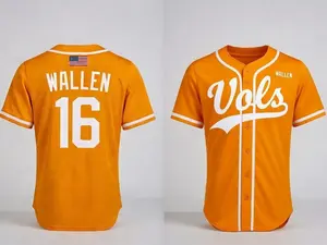Wallen Western 16 Country Baseball Jersey - 3D Printed Art, Breathable Fabric, Fitted Cut, Unisex Sizes, Short Sleeve Tops, Country Music Fan Shirt for 2026 Concert