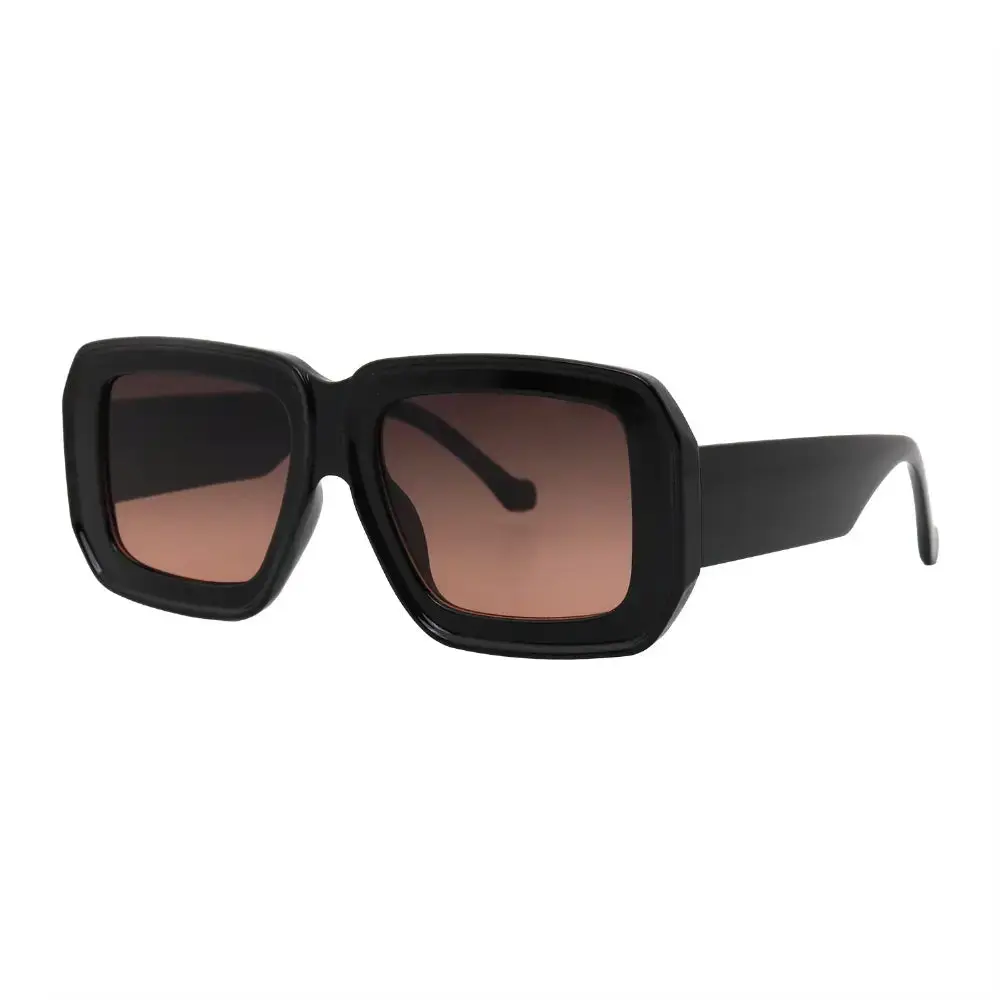 Mad Shade Oversized Black Square Sunglasses with Gradient UV400 Lenses - Retro Bold Unisex Style #05 Mad Shade Oversized Black Square Sunglasses with Gradient UV400 Lenses - Retro Bold Unisex Style #05