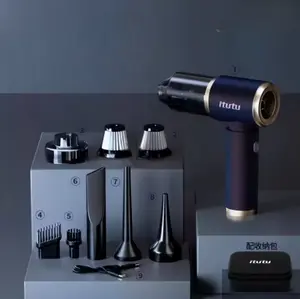 Cordless 4-in-1 Handheld Vacuum Cleaner, Portable Mini Vacuum with Blower Function, Rechargeable Small Vacuum for Car, Home, Keyboard, Pet Hair, Outdoor Camping