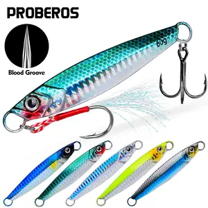 proberos Iron plate sea fishing metal bionic bait boat fishing double hook iron plate lead fish lure fishing gear big fishing lure bass fishing lures  simulation fishing lure  fishing equipment  fishing lure bait lure bait