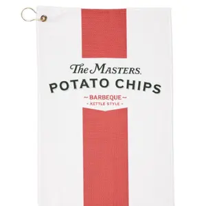 The Masters Barbeque Potato Chips Style Golf Towel, Microfiber Golf Towel with Clip & Grommet, Absorbent Golf Towel for Clubs and Ball
