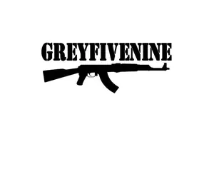 GreyFiveNine AK47 Vinyl Decal for window, gun safe, toolbox, car, truck, hard hat, etc